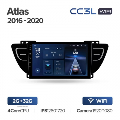 Teyes cc3L WiFi ��� Geely Atlas 2016-2020