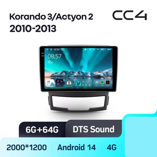 Teyes cc4 для Ssang Yong Action 2010-2013 Teyes cc4 для Ssang Yong Action 2010-2013