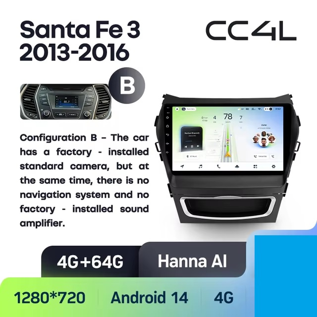 Teyes cc4L ��� Hyundai Santa Fe 2013-2016