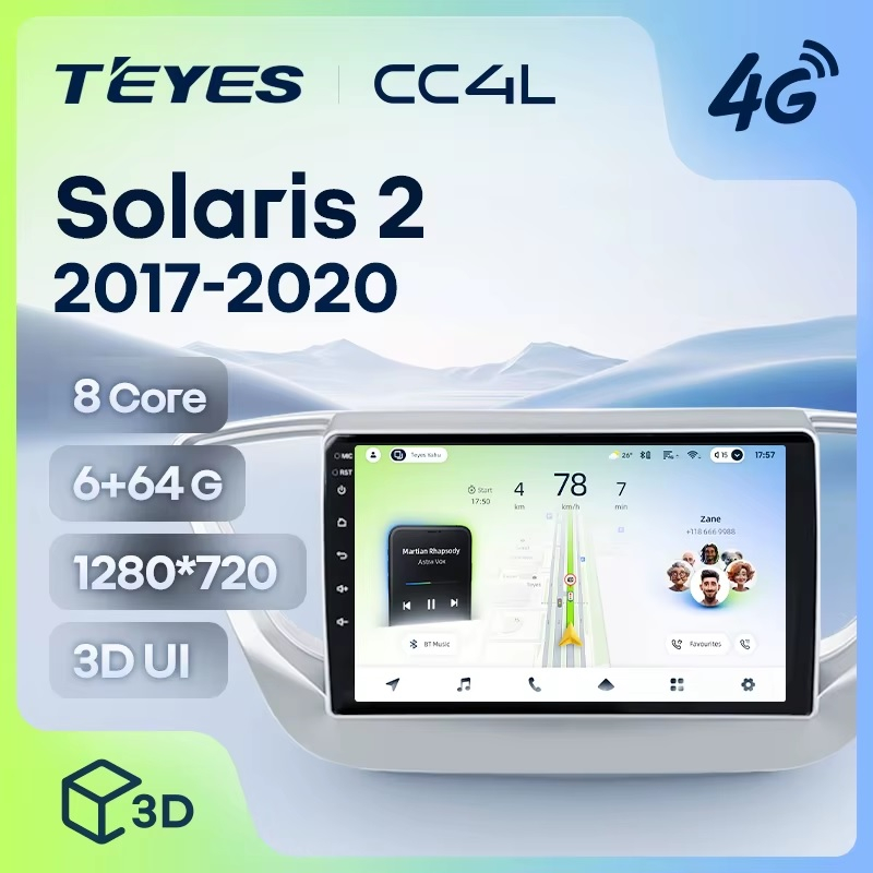 Teyes cc4L для Hyundai Solaris 2017+ Teyes cc4L для Hyundai Solaris 2017+
