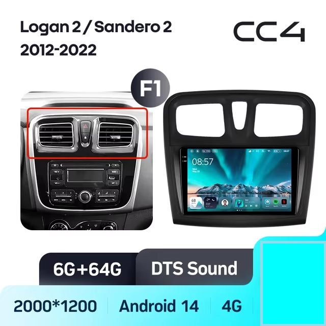 Teyes cc4 для Renault Logan Sandero 2012-2022 Teyes cc4 для Renault Logan Sandero 2012-2022