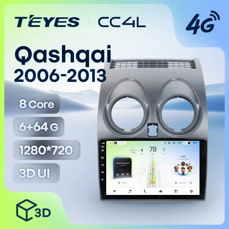 Teyes cc4L для Nissan Qashqai J10 Teyes cc4L для Nissan Qashqai J10