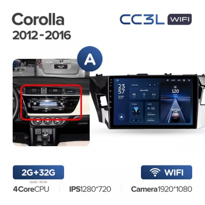 Teyes cc3L WiFi ��� Toyota Corolla 2012-2016