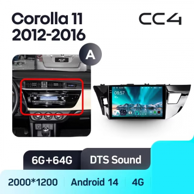 Teyes cc4 ��� Toyota Corolla 2012-2016
