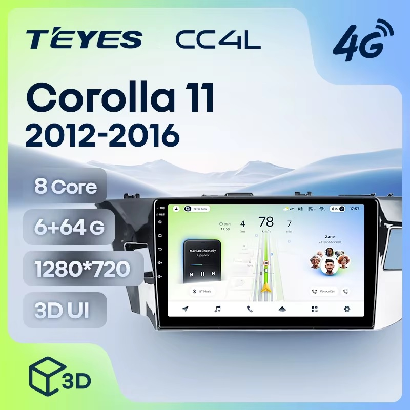 Teyes cc4L для Toyota Corolla 2012-2016 Teyes cc4L для Toyota Corolla 2012-2016