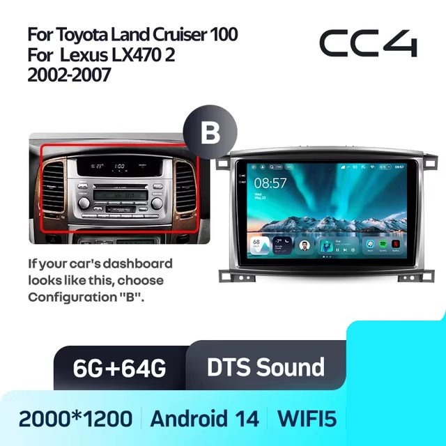 Teyes cc4 для Toyota Land Cruiser 100 2002-2007 Teyes cc4 для Toyota Land Cruiser 100 2002-2007