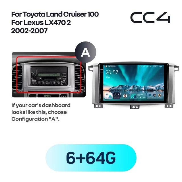 Teyes cc4 для Toyota Land Cruiser 100 2002-2007 Teyes cc4 для Toyota Land Cruiser 100 2002-2007