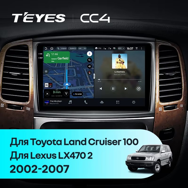 Teyes cc4 для Toyota Land Cruiser 100 2002-2007 Teyes cc4 для Toyota Land Cruiser 100 2002-2007