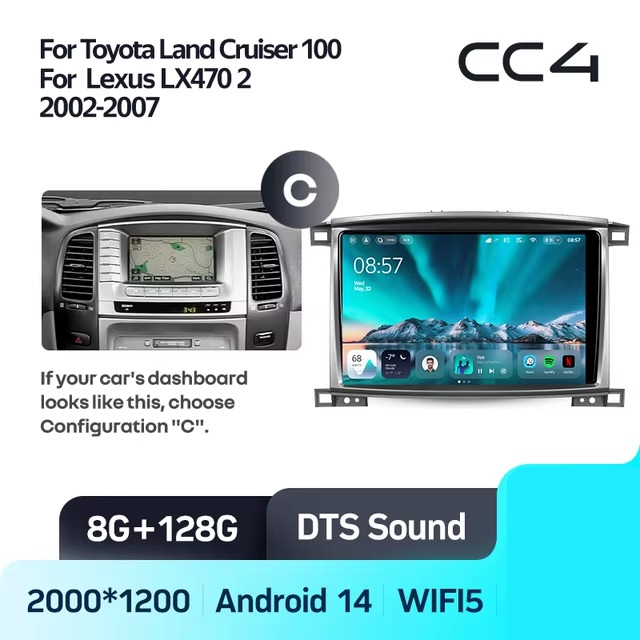 Teyes cc4 для Toyota Land Cruiser 100 2002-2007 Teyes cc4 для Toyota Land Cruiser 100 2002-2007