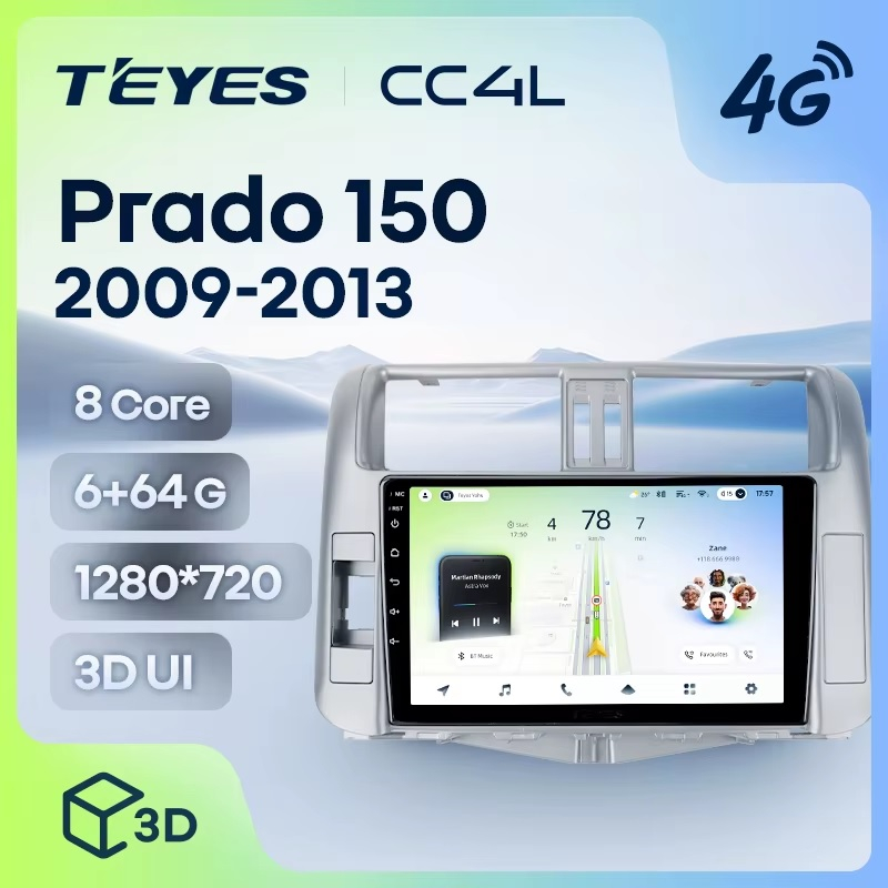 Teyes cc4L для Toyota Land Cruiser Prado 150 2009-2013 Teyes cc4L для Toyota Land Cruiser Prado 150 2009-2013