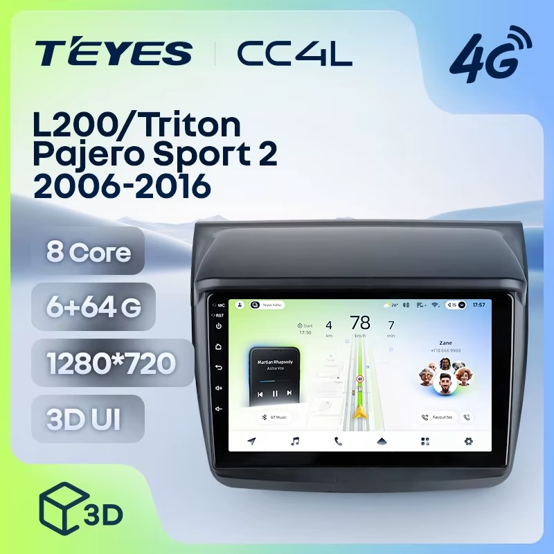 Teyes cc4L для Mitsubishi L200 Pajero Sport 2006-2012 Teyes cc4L для Mitsubishi L200 Pajero Sport 2006-2012