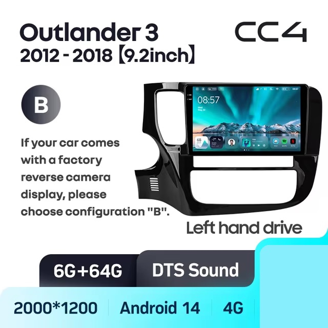 Teyes cc4 для Mitsubishi Outlander 3 2012-2018 9 Teyes cc4 для Mitsubishi Outlander 3 2012-2018 9