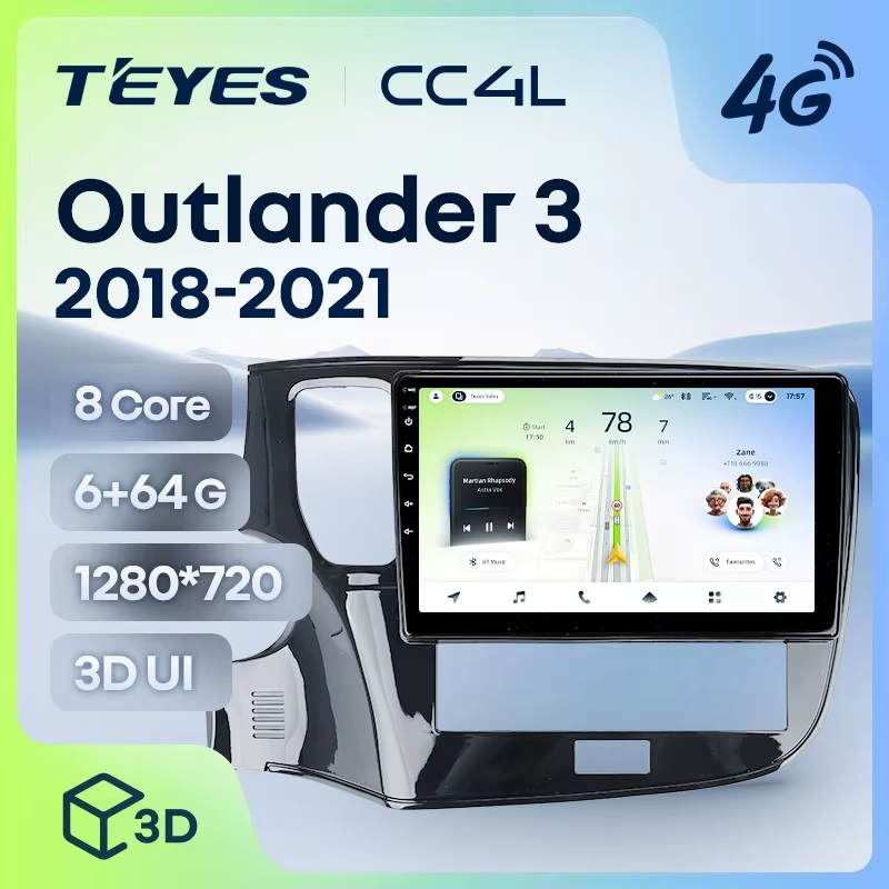 Teyes cc4L для Mitsubishi Outlander 3 2018-2021 Teyes cc4L для Mitsubishi Outlander 3 2018-2021