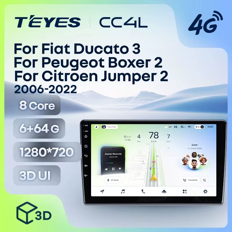 Teyes cc4L для Ducato Boxer Jumper Teyes cc4L для Ducato Boxer Jumper