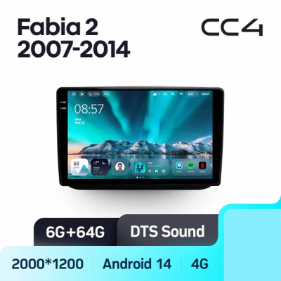 Teyes cc4 ��� Skoda Fabia 2007-2014