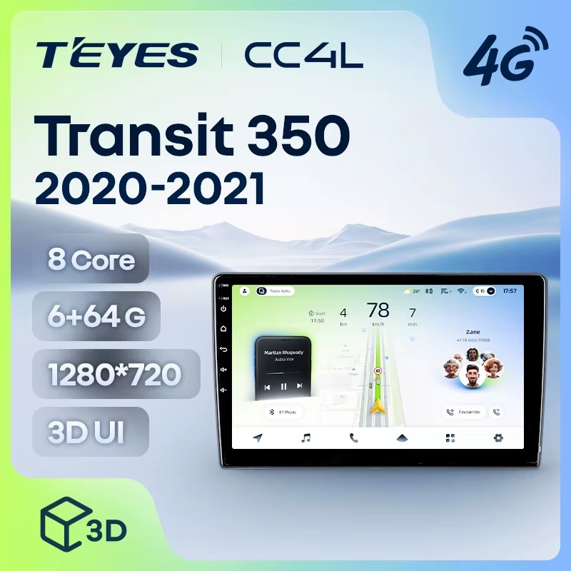 Teyes cc4L для Ford Transit 2020-2021 Teyes cc4L для Ford Transit 2020-2021